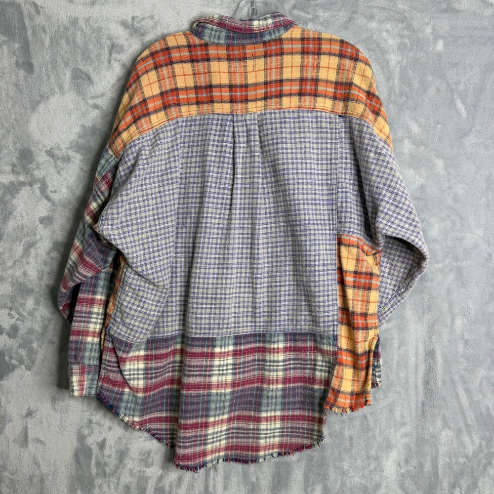 Uo Bdg Patchwork Flannel Womens S Multi Color Ove… - image 2